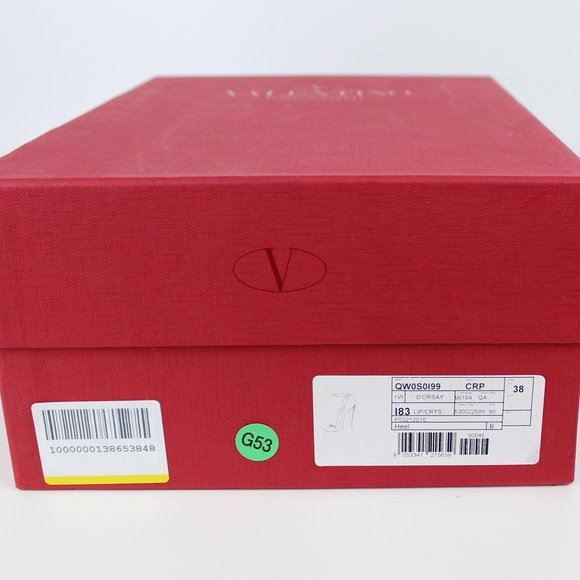 NEW VALENTINO GARAVANI d'Orsay Heeled Rhinestone Suede Sandal - Picture 14 of 14